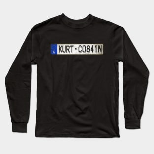 Kurt Cobain Car license plates Long Sleeve T-Shirt